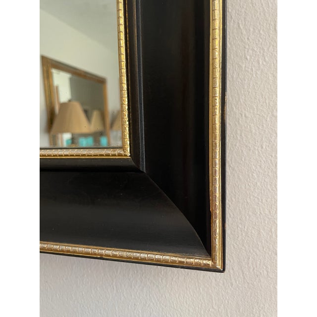 Wood 1960s Mid Century Modern Turner "Fashion Plate" Black Wall Mirror For Sale - Image 7 of 18