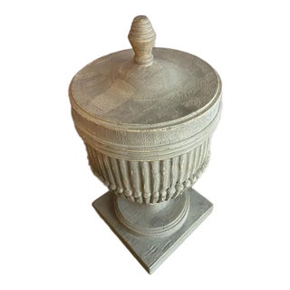 Solid Wooden Decorative Urn For Sale