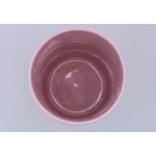 Large Vintage French Pink Ceramic Apothecary Jar For Sale - Image 10 of 10