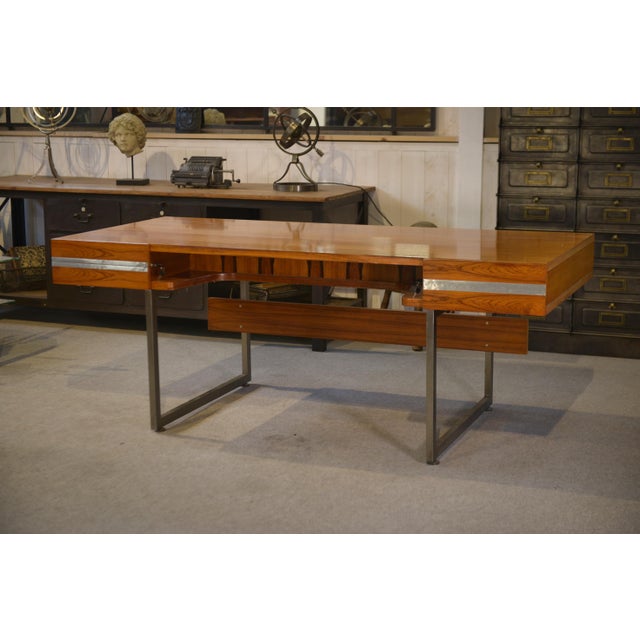 Wooden Minister's Desk by Claude Gaillard and Henri Lesetre for Ligne Roset, 1970s For Sale - Image 16 of 16