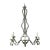French Mid-20th Century Painted Iron Six-Light Chandelier For Sale - Image 11 of 11
