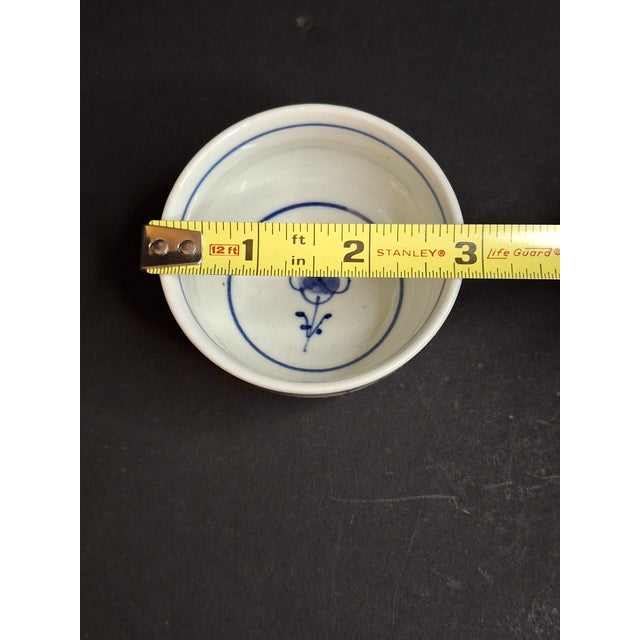 White Antique Royal Copenhagen Blue Fluted Tea Bowl Saucer Late 18th Century 3 Waves Mark For Sale - Image 8 of 10