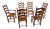 Vintage Rush Ladderback Kitchen Dining Room Chairs For Sale