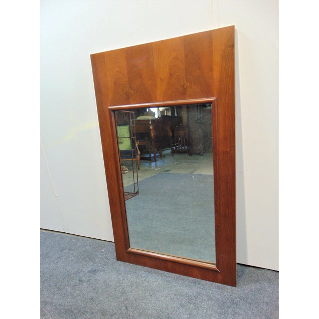Mid-Century Modern John Widdicomb Mid Century Modern Walnut Mirror For Sale - Image 3 of 6