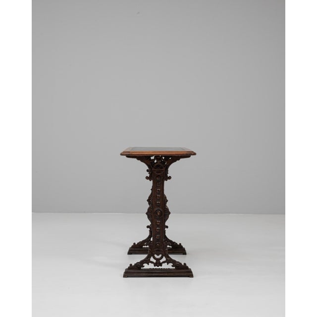 Wood 1900s English Cast Iron Pub Table By Gaskell & Chambers For Sale - Image 7 of 12