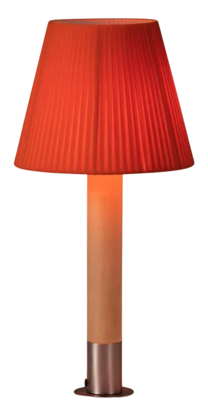 Nickel and Red Básica M1 Table Lamp by Santiago Roqueta for Santa & Cole