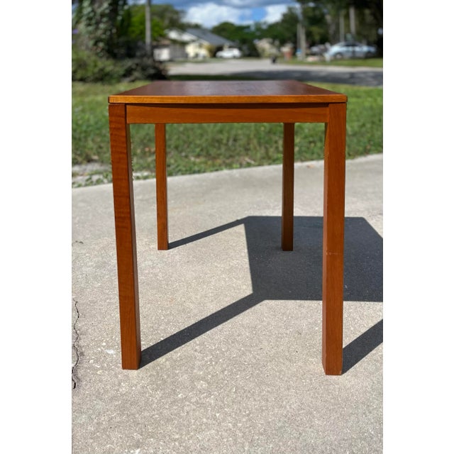 Rectangular Teak Side Table by Bent Silberg Møbler For Sale - Image 9 of 13
