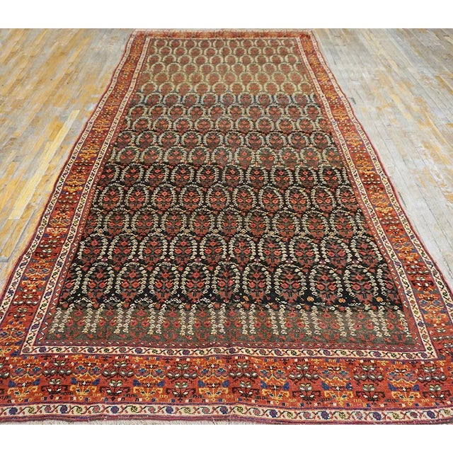 Mid 19th Century N.W. Persian Carpet ( 6' x 13' - 183 x 396 ) Handmade antique NW Persian carpet. Woven circa 1860s...