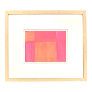 Vintage Boho Signed Mixed Media Oil Painting For Sale