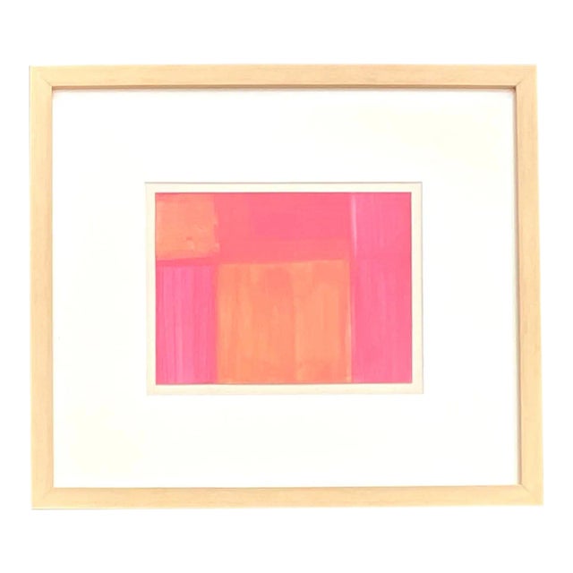 Vintage Boho Signed Mixed Media Oil Painting For Sale