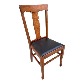 Antique 1920s Union City Chair Co. T Back Quarter-Sawn (Tiger) Oak Chair For Sale