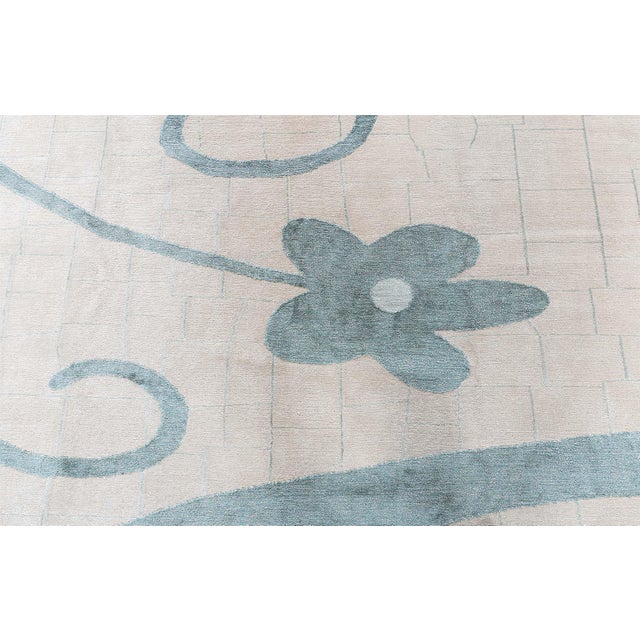 Early 21st Century Contemporary Hand-Knotted Wool & Silk Rug by Doris Leslie Blau For Sale - Image 5 of 8