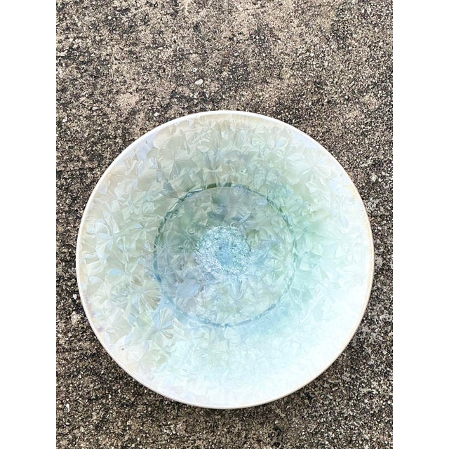 This striking original studio pottery bowl is a masterclass in both ceramic chemistry and minimalist design. It features a...