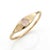 Soft romance meets sleek modern design. This delicate signet ring features a soft pink, 3mm round-cut Rose Quartz gemstone...