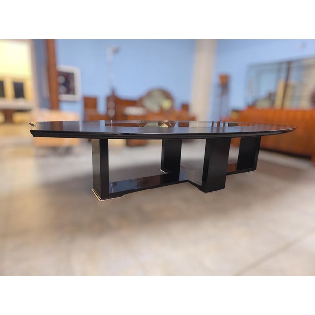 Italian Modern Executive Table in Black Finish by Tecno, 1994 For Sale - Image 6 of 18