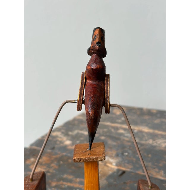 Vintage Folk Art Balancing Woman Kinetic Sculpture, Circa 1940s For Sale - Image 14 of 16