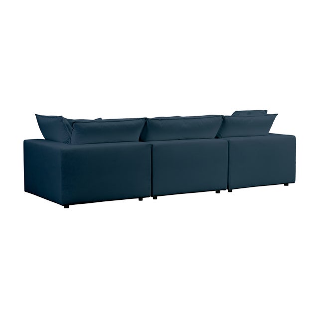 2020s Cali Navy Performance Fabric Modular Sofa For Sale - Image 5 of 7