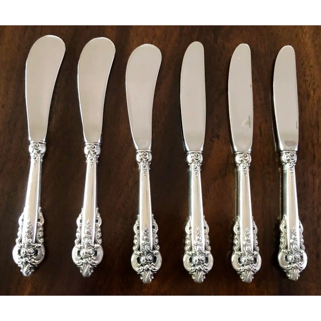 Grande Baroque 124 Pc. Dinner Sterling Wallace Silverware Set For Sale In San Francisco - Image 6 of 10