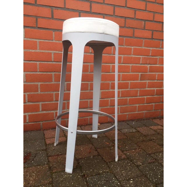 Metal & Leather Stool by Leonardo Rossano for Lapalma, 2000s For Sale - Image 13 of 14