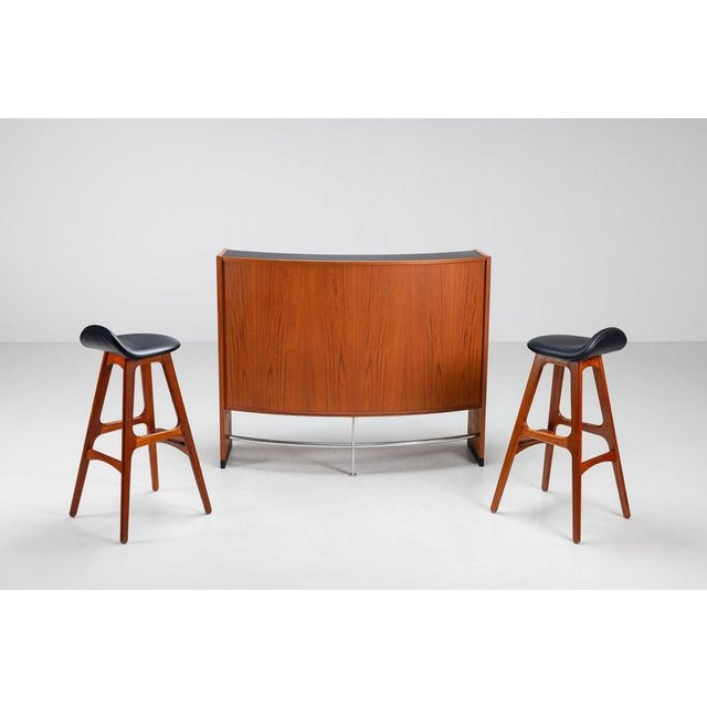 Black Boomerang Dry Bar Set in Teak by Erik Buch for Dyrlund, Denmark, 1960, Set of 3 For Sale - Image 8 of 18
