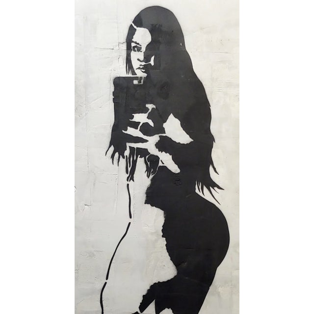Thrashbird Art - Kim Kardashian Taking a Selfie - Stencil & MIX Media Painting For Sale - Image 4 of 10