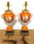 Late 18th Century Pair English Neoclassical Orange Ground Ashworth Ironstone Urns, as Lamps For Sale - Image 12 of 15