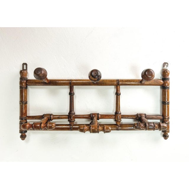 Antique French Faux Bamboo Coat Rack, 1890s For Sale - Image 14 of 14