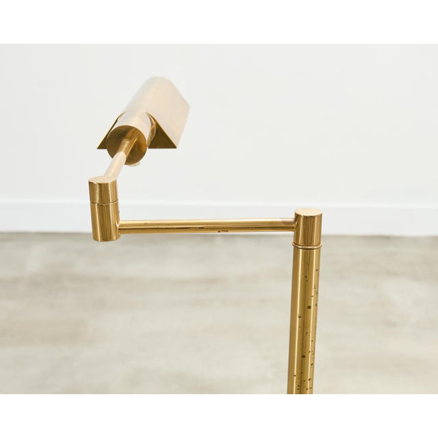 Late 20th Century Mid-Century Modern Casella Brass Articulated Pharmacy Floor Lamp For Sale - Image 10 of 18