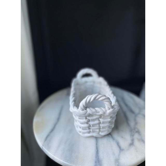 Late 20th Century Signed Italian Ceramiche Woven Basket For Sale In Raleigh - Image 6 of 7