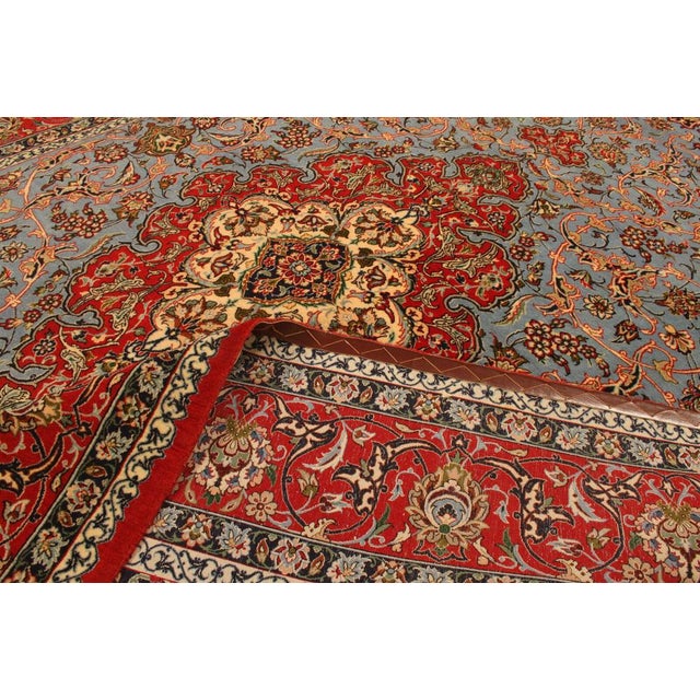 Blue Middle Eastern Hand-Knotted Rug For Sale - Image 8 of 11