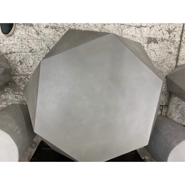Modern Geometric Design Concrete Coffee Table For Sale In Panama City, FL - Image 6 of 10