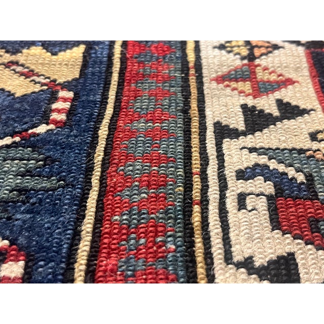 Figurative Antique Caucasian Kuba Rug 3'4" X 5’0" For Sale - Image 3 of 6
