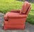 1990s Henredon Lounge Chair Traditional Skirted Terracotta Fleur De Lis Armchair 90s For Sale - Image 5 of 13