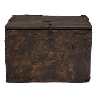 Tibetan Nomad's Hide Trunk, C. 1850 For Sale