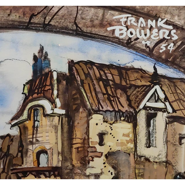 Frank Howard Bowers -Young Couple at the French Market -Painting 1954 For Sale In Los Angeles - Image 6 of 10