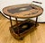 Italian Vintage Italian Marquetry Drop-Leaf Rolling Bar Cart Tea Trolley For Sale - Image 3 of 7