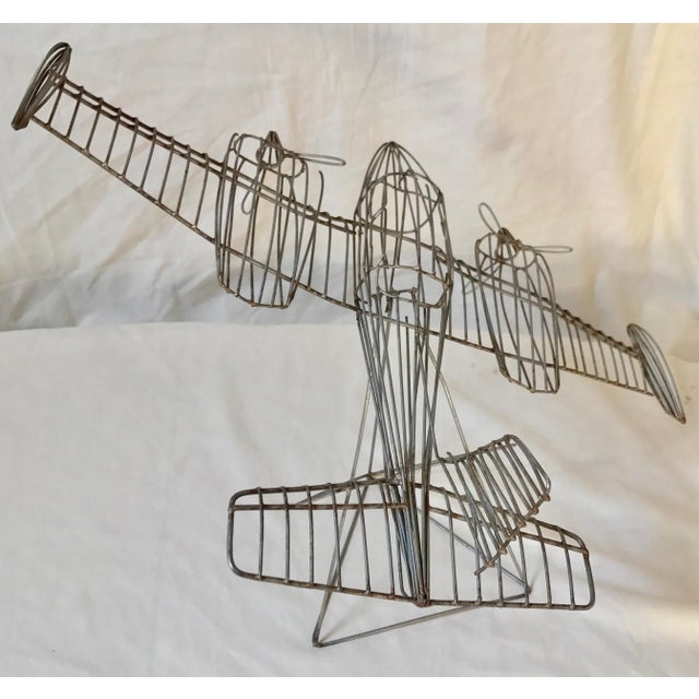 Vintage Airplane Wire Sculpture | Chairish