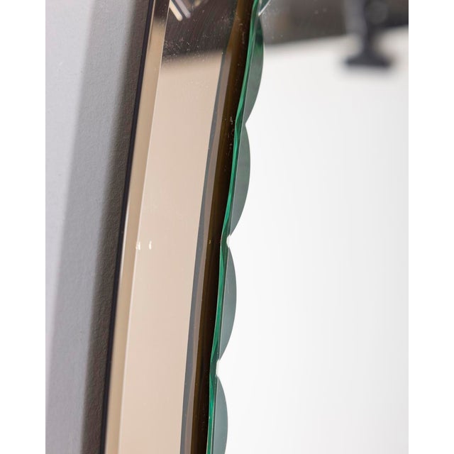 Vintage Italian Smoked Glass Wall Mirror with Spotlights, 1960s For Sale - Image 6 of 10