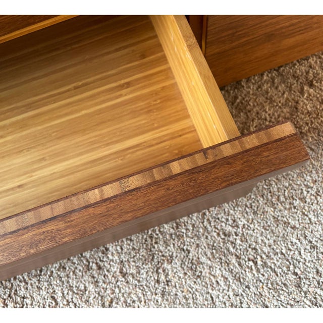 Brown Pre-Owned Greenington Magnolia Sable Sustainable Bamboo Dressers For Sale - Image 8 of 11