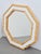 Boho Chic Vintage Octagonal Wall Mirror in Bamboo, Italy, 1960s For Sale - Image 3 of 6