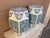 Chinoiserie Floral Green and Pink Porcelain Garden Stools or Side Tables, Pair For Sale - Image 4 of 10