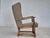 1960s Scandinavian High-Back Armchair in Wool & Oak Wood, 1960s For Sale - Image 5 of 18