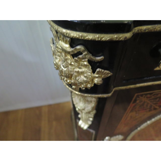 Mid 19th Century Napoléon LLL Boulle Marquetry Cabinet Featuring Tortoiseshell Inlay and Ornate Gilt Brass Mounts For Sale In Boise - Image 6 of 10