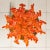 Vistosi Orange Modernist Murano Glass Chandelier, 1980s For Sale - Image 9 of 10