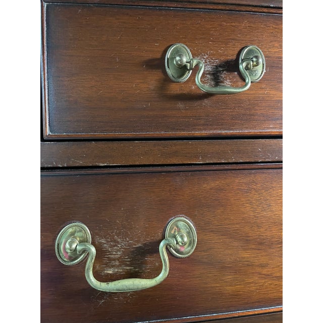 Henkel Harris Mahogany New Market Tall Chest Dresser Highboy #175. Dark Brown Original Mahogany Finish. Original Solid...