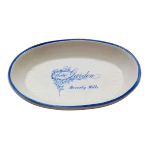 The Bistro Garden in Beverly Hills Porcelain Ashtray Dish Collectible 70s