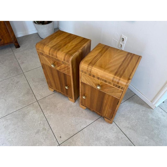 Art Deco Style Bedside Cabinets, 1930s, Set of 2 For Sale - Image 4 of 11