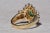 1940s The Giron: Ladies 14K Emerald and Diamond Cluster Ring For Sale - Image 5 of 10