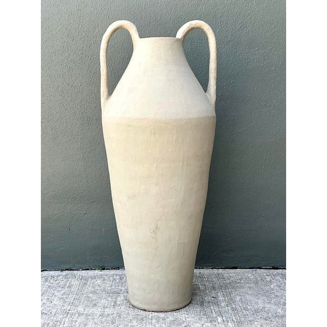 Vintage Large Ceramic Amphora Vase For Sale - Image 10 of 12