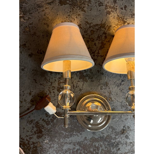 Restoration Hardware Wilshire Double Sconces, Pair For Sale - Image 12 of 12